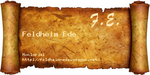 Feldheim Ede névjegykártya